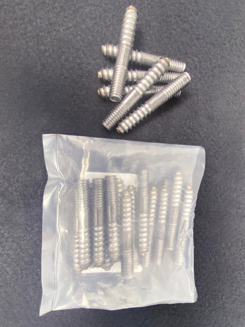 Baltimore Hardware Hanger Bolts, 1/4-20 x 2, High-Strength Zinc-Coated Steel with Partial Thread for Secure Wood-to-Metal Connections, Corrosion-Resistant - 100 Pack for Large Projects 1/4-20 x 2" Zinc