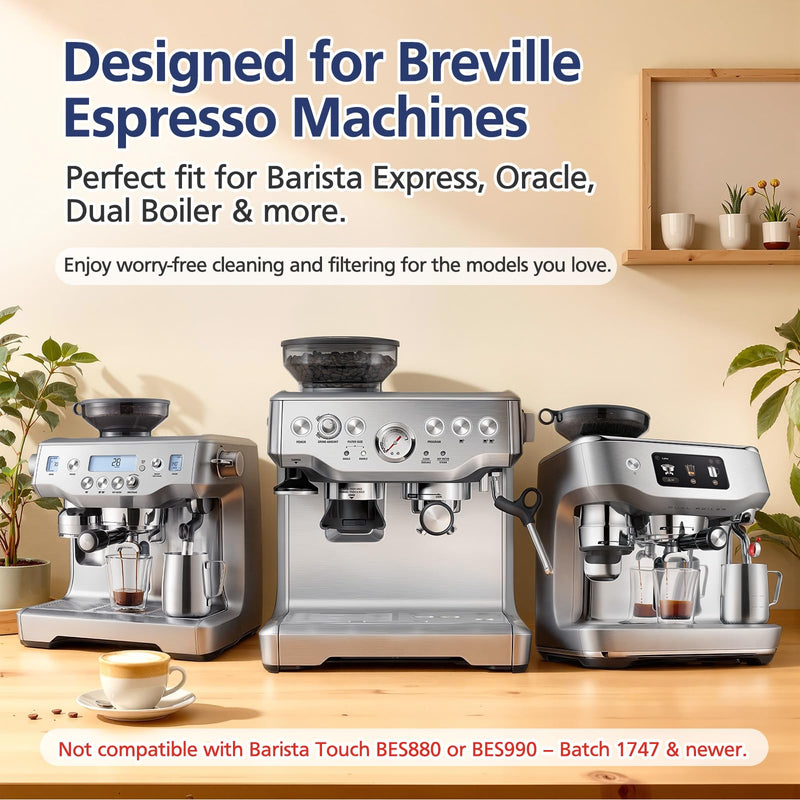 Cleaning Kit for Breville, 60 Cleaning Tablets and 8 Water Filters for Breville Espresso Machines - 2g Espresso Machine Tablets-16 Months Supply