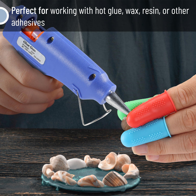 Mr. Pen- Hot Glue Gun Finger Protectors, 24 pcs, Silicone Thimble Finger Guard for Hot Glue Multi-color