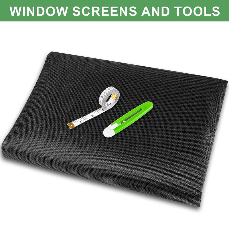 48"X102" Window Screen Replacement, Fiberglass Window Screen Mesh, Replacement Window Screens, Window Screen Door Repair Kit for Patio Porch Sliding Door House Windows Pool Pet, with Ruler Cutter 48"x102"