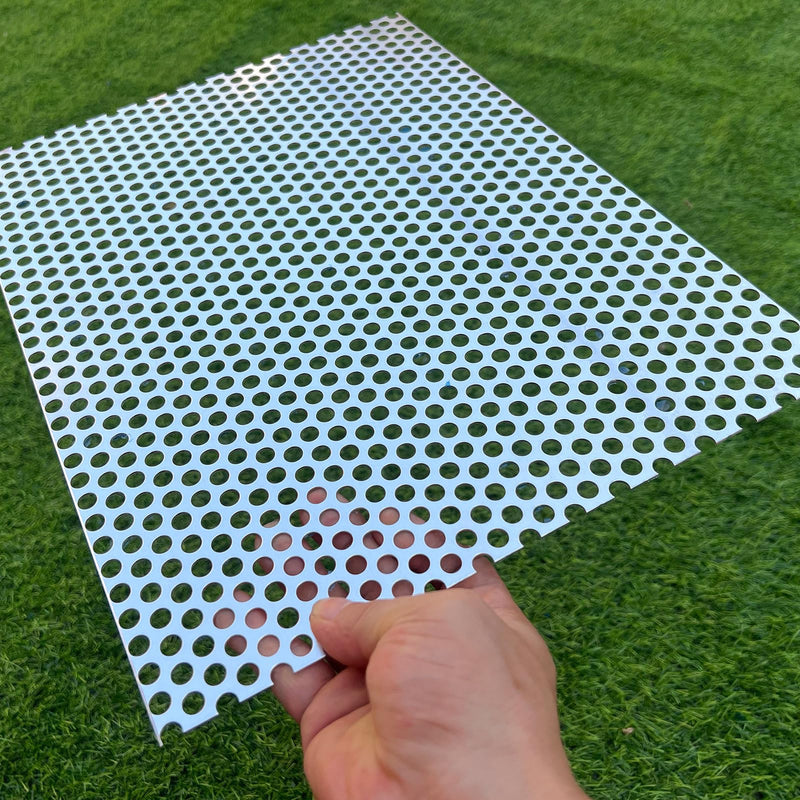 Aluminum Perforated Metal Sheets 16"x12" 16 Gauge with 1/3" (8mm) Opening, Expanded Metal Mesh Screen for Decorative Use 16" X 12"