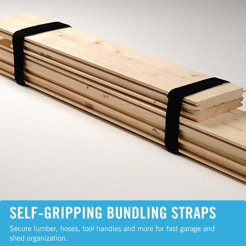 VELCRO Brand Cut to Length Straps Heavy Duty | 45 Ft x 3/4 in | ONE-WRAP Self-Gripping Double Sided Roll | Bundling Ties Fasten to Themselves for Secure Hold, VEL-30834-AMS, Black