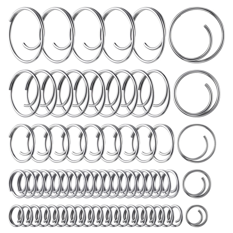 66 Pcs 5 Sizes Stainless Steel Cotter Ring Kit, Durable 316 Stainless Steel Split Rings Secure Popular Sizes of Clevis Pins, Corrosion Resistant Marine Hardware for Hitch Pin Lock Systems