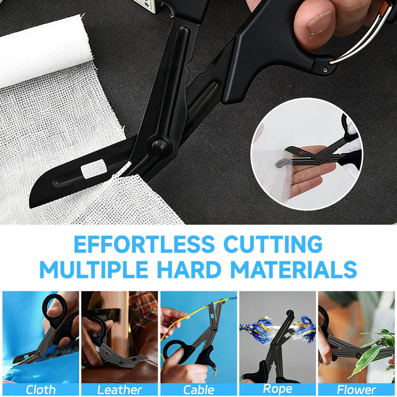 2PCS Medical Scissors,5.8 Inch EMT Trauma Shears,Bandage Scissors with Carabiner,Stainless Steel Nurse Scissors with Non-Stick Blades & Surgical Grade Shears for Nurses Doctors (5.8 Inch (15cm)) 5.8 Inch (15cm)