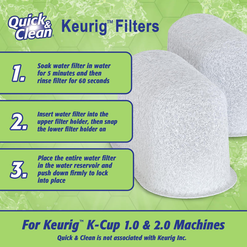 Quick & Clean 4-Pack of Cleaning Cups with Descaler Bundle (2 Total Uses) - 2.0 Compatible, Descaling Solution for Keurig, Nespresso, Ninja, Delonghi, All Coffee and Espresso Machines