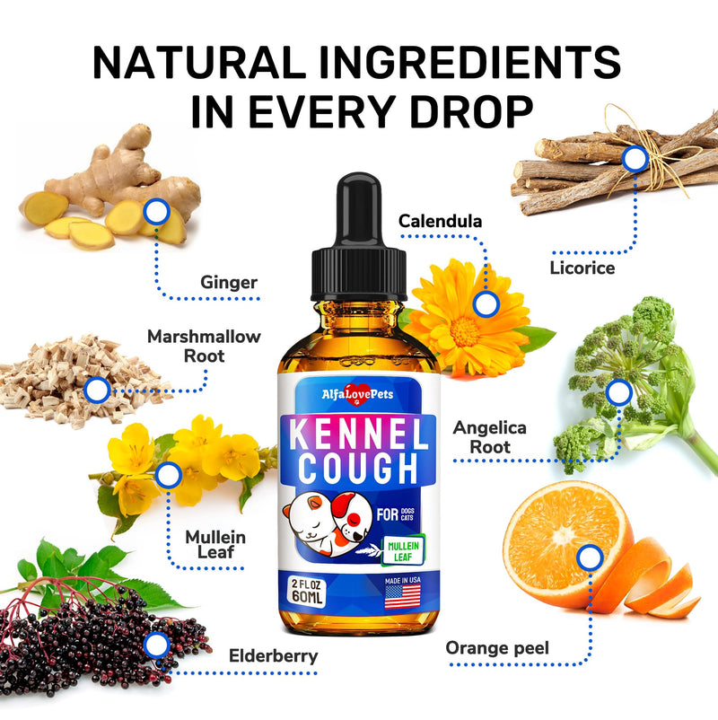 Cat Cough & Dog Cough Treatment ✿ Kennel Cough Treatment for Dogs ✿ Kennel Cough Treatment ✿ Kennel Cough Treatment for Dogs & Cats ✿ 2 Oz 2 Fl Oz