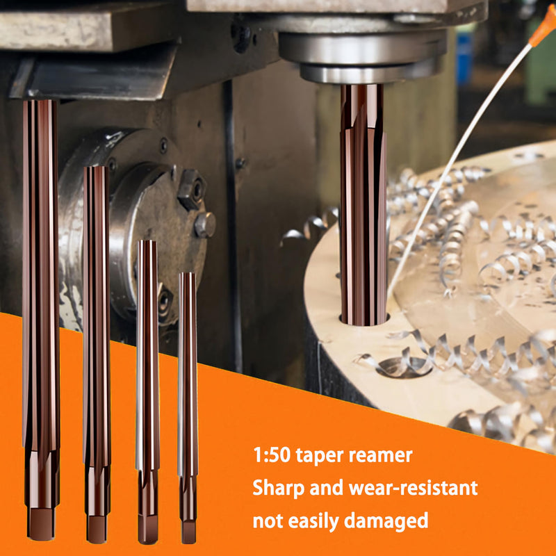 Generic 7PCS 3-12mm Taper Pin Hand Reamer Set, 1:50 Taper Alloy Steel High Precision Reamer, 3mm/4mm/5mm/6mm/8mm/10mm/12mm Sharp Manual Reamer CNC Tools