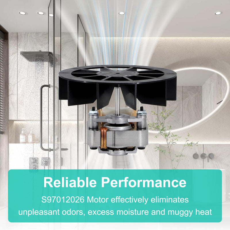 696N-R02 B Unit S97012026 Fan Motor Compatible with Broan 688-K 688-J 688-H 663G, Nutone 695-R02 B 695-R03 B 696N-R01 B Bathroom Exhaust Fan Motor Replacement Motor & Blower Wheel