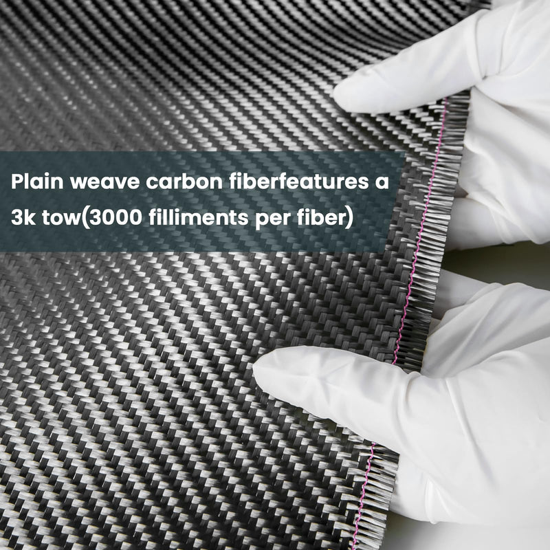 4.9ft x 7.9" Twill Carbon Fiber Fabric Carbon Fiber Cloth Roll, for Automotive Concrete Wall Structural Reinforcement Basement Boat Repair (1 roll) 7.9 in x 4.9 ft Twill Weave Matte Finish