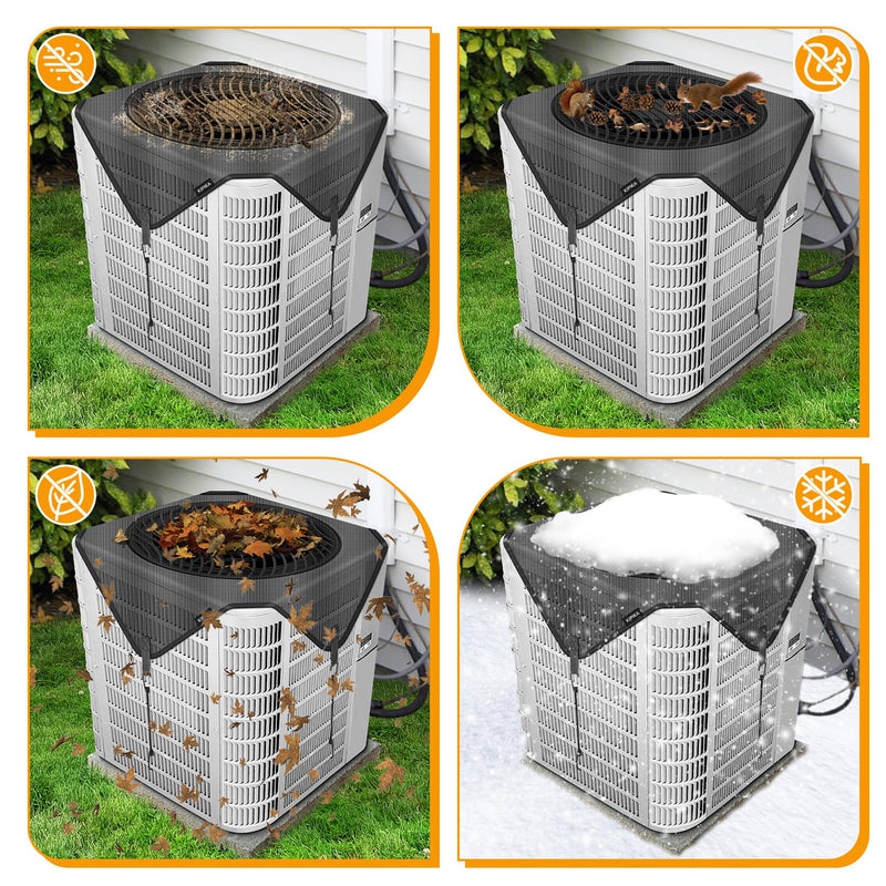 Kipiea Central Air Conditioner Mesh Covers for Outside Units, Top Universal Upgrade Mesh Outdoor AC Unit Cover Defender for All Seasons (30" x 30") 30" x 30"