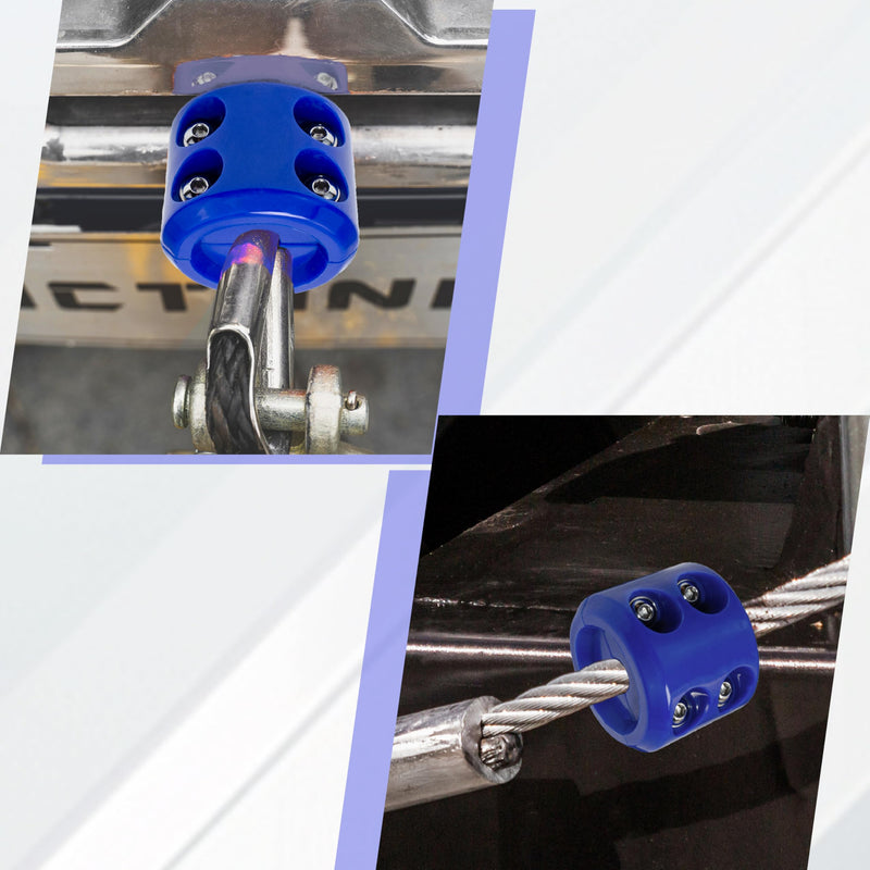 Rubber Winch Stopper for Cable Hook, Rubber Rope Line Saver for ATV UTV SUV Winches, with Allen Wrench (Blue) Blue 1 pack