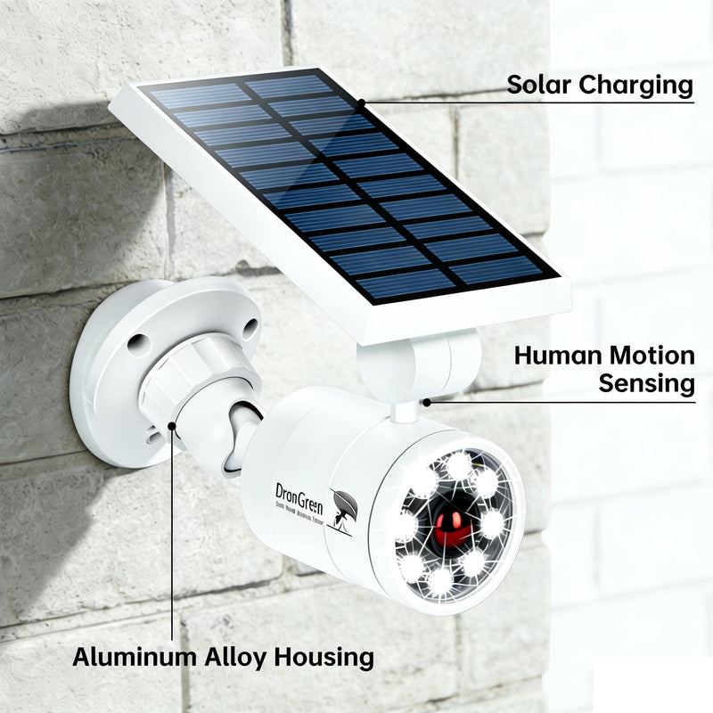 Motion Sensor Outdoor Solar Lights Waterproof Aluminum alloy(Not plastic) Solar Spot Lights, Solar Motion Detector Lights for Outside Patio Porch Wall Driveway Garden, 100-Week FREE Refund/Replacement White