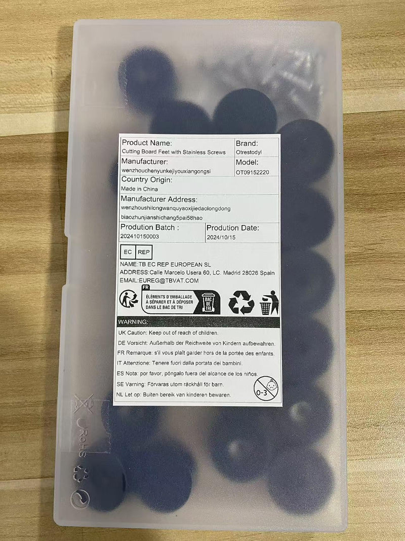 Rubber Cutting Board Feet with Stainless Washer and Screws, 1 inch Black Round Rubber Feet, Non Slip Bumper Pads for Furniture, Electronics & Application,20 Pack 1"