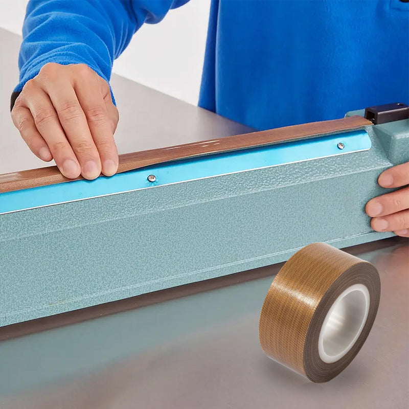 NEZUIBAN Teflon Tape, 1" x 33ft x 0.18mm High Temperature PTFE Coated Fiberglass Adhesive Tape 1 inch x 33 Feet