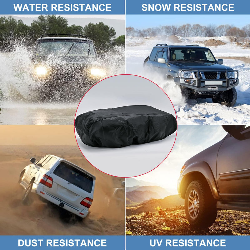 Winch Cover, Winch Cover Waterproof, Heavy Duty 600D Oxford Fabric Winch Covers for 8500-17500 lbs Electric Winch, Dustproof Sunproof UV Resistant Tear Resistant Durable, 22″ x 9.8″ x 7.5″