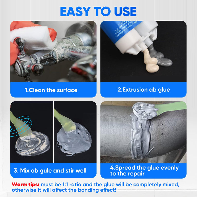 Metal Glue,1.76oz 2 Part Epoxy ab Metal Glue Heary Duty Weld ，Best Strongest Metal epoxy All Purpose Repair for Metal Plastic Steel Ceramics Tiles Leak Sealing Welding Glue epoxy glue 1PCS