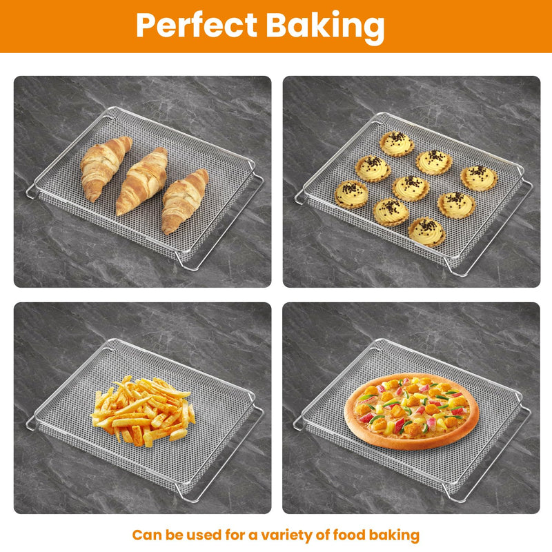 for Ninja Foodi Replacement Air Fryer Oven Basket, Original Replacement Baking Trays for NINJA DT201 DT251 Foodi Digital Air Fryer Oven, Mesh Basket, Ideal Accessories for Air Frying and Dehydrating for DT200 Series