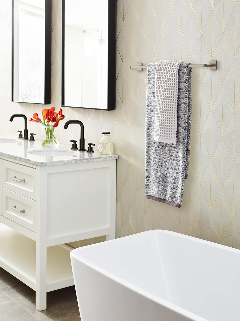 Amerock BH36074G10 | Brushed Nickel Towel Bar | 24 inch (610 mm) Center-to-Center Towel Rack | Appoint | Bathroom Towel Holder | Bathroom Hardware | Bath Accessories