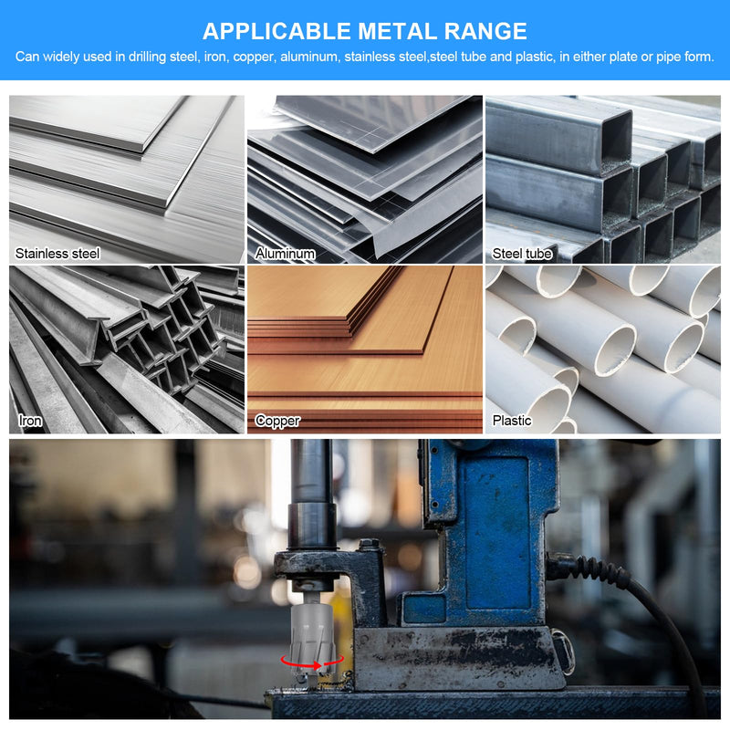 UpJiaflarish TCT Carbide Annular Cutter，Mag Drill Bits with 2-3/8" Cutting Diameter, 2" Depth of Cut, 3/4" Weldon Shank for Magnetic Drill Press 2-3/8" * 2"