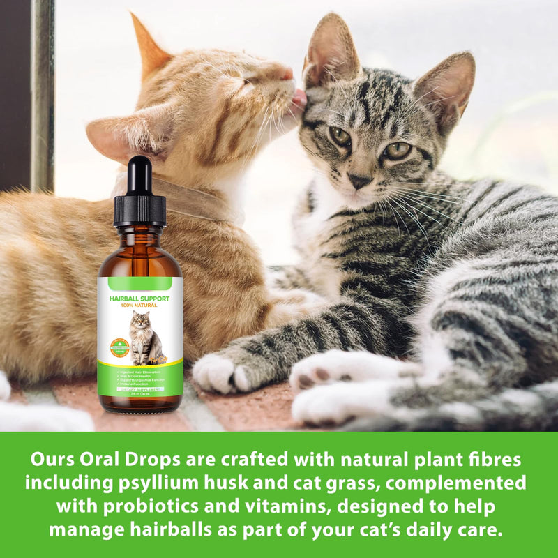 Hairball Relief for Cats, Natural Cat Hairball Treatment with Natural Ingredients & Vitamins - Kitten Furball Treatment, Supports Skin & Coat, Digestion, Immune Support for All Cats (1)