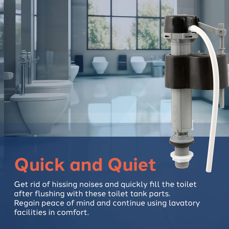 PlumbCraft Echo-friendly Adjustable Flush Toilet Fill Valve Assembly 7030711, Toilet Fill Valve Replacement Kit for Toilets, Ideal Toilet Accessory for Toilet Repair, DIY Pump and Plumbing Equipment