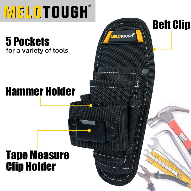 Small Tool Pouch with Belt Clip,Small Tool Holder Pouch, Min Work Organizer Tool Holster and Knife Holder 5 pockets
