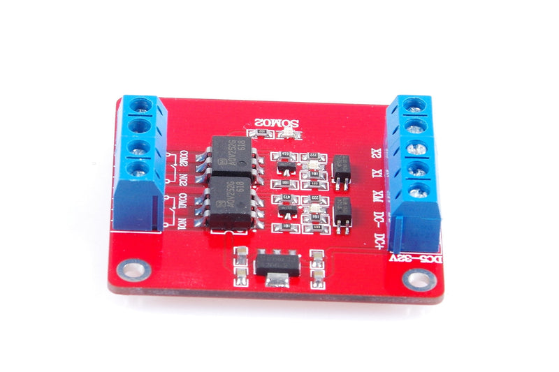2-Channel Solid State Relay Module High-Low Level Trigger 3A Optocoupler Isolation