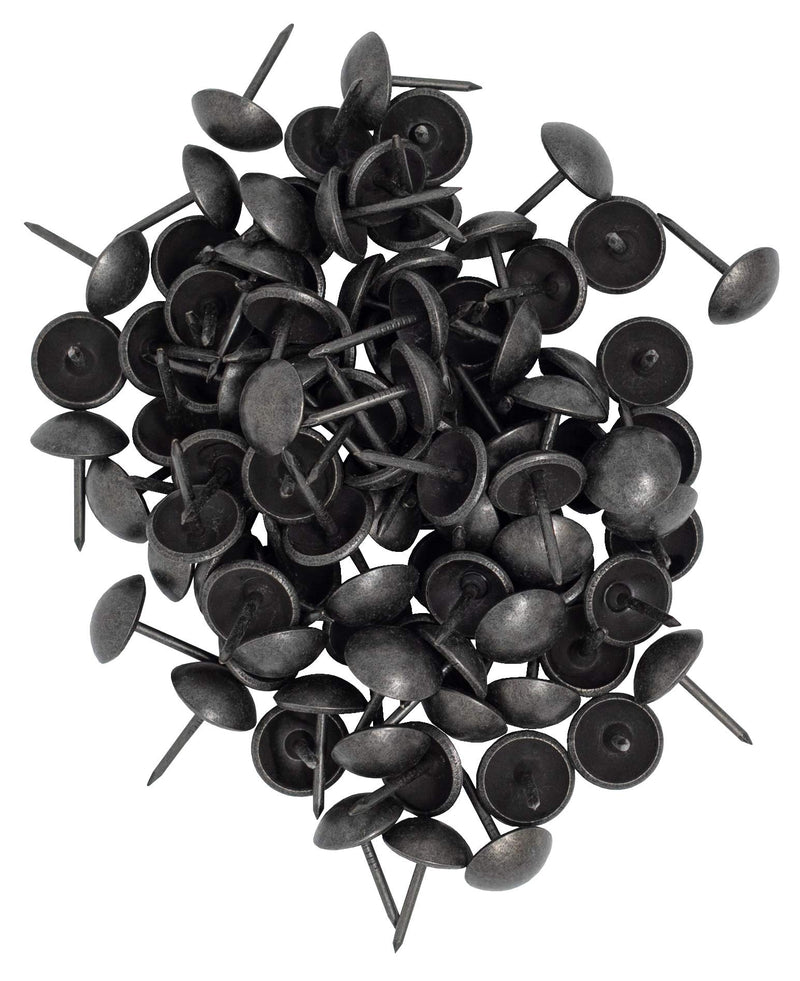 Premium Upholstery Tacks, Nailhead Decorative Trim for Furniture, 7/16-inch Diameter (100, Black Pearl) 100