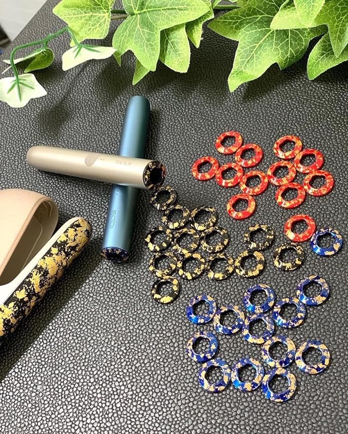 Compatible IQOS Irma Ring Set 3 Piece Set Black, Red, Blue Gold Gradient (Compatible) - NewNest Australia