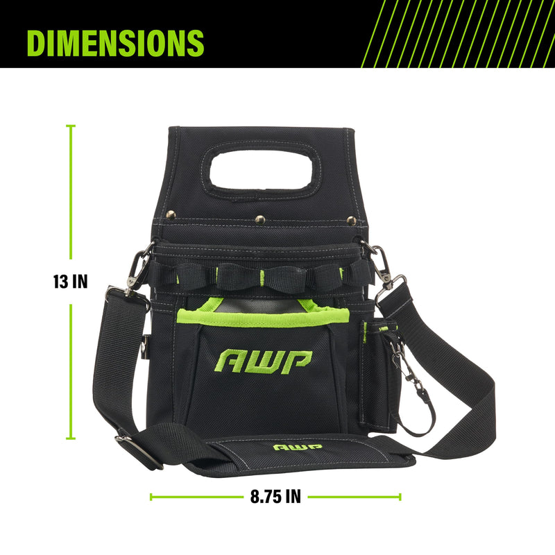 AWP TrapJaw 3-in-1 Electrician Tool Pouch with Spring-Loaded Technology, Designed for Professional Electricians and Maintenance Repair Technicians,Black Portable Tool Box - NewNest Australia