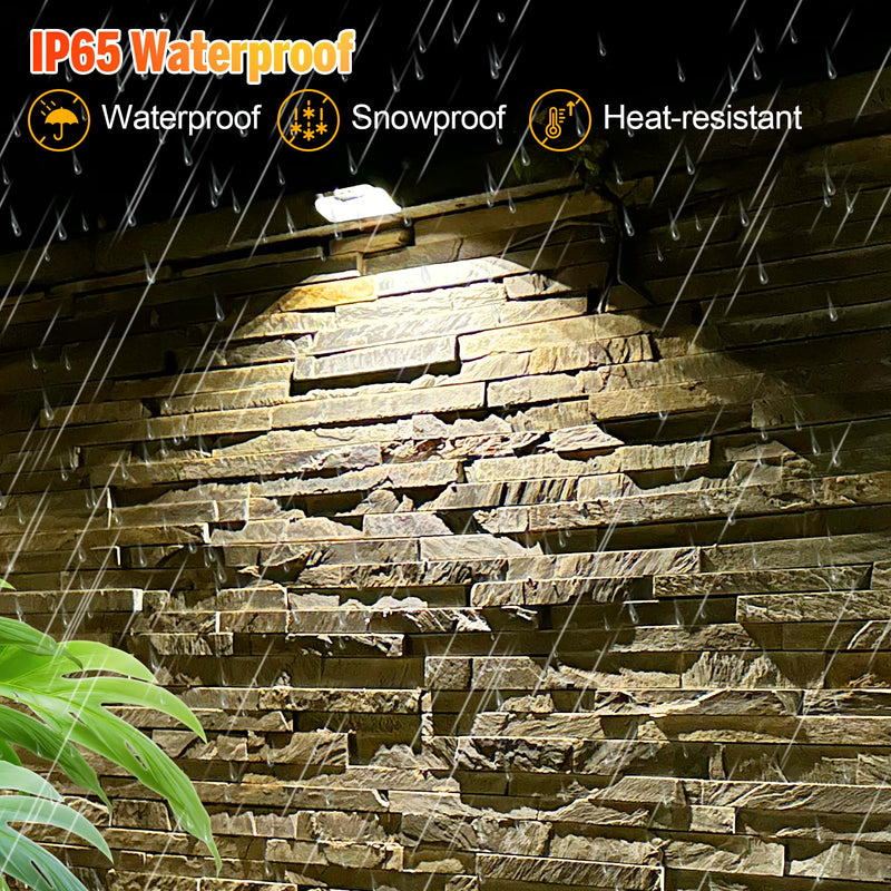 Solar Fence Lights, Warm White & RGB Fence Lights Outdoor Step Lights Outdoor Waterproof LED Solar Lighting for Outside, Backyard, Patio, Deck, Stair Handrail, Pool and Wall(8 Pack,Black) 8 Pack Solar Fence Lights