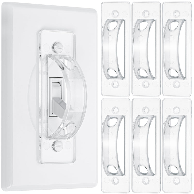 Bates- Light Switch Guard Cover, 6 Pack, Clear, Toggle Switch Cover, Light Switch Blocker, Light Switch Cover Child Proof Light Switch Cover Guard, Lightswitch Cover, Toggle Switch Guard