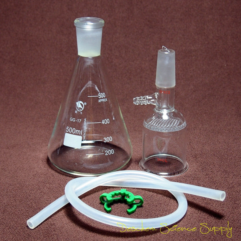 500ml,24/40,Suction Filtration Device,47mm Pore Buchner Funnel & Glass Flask