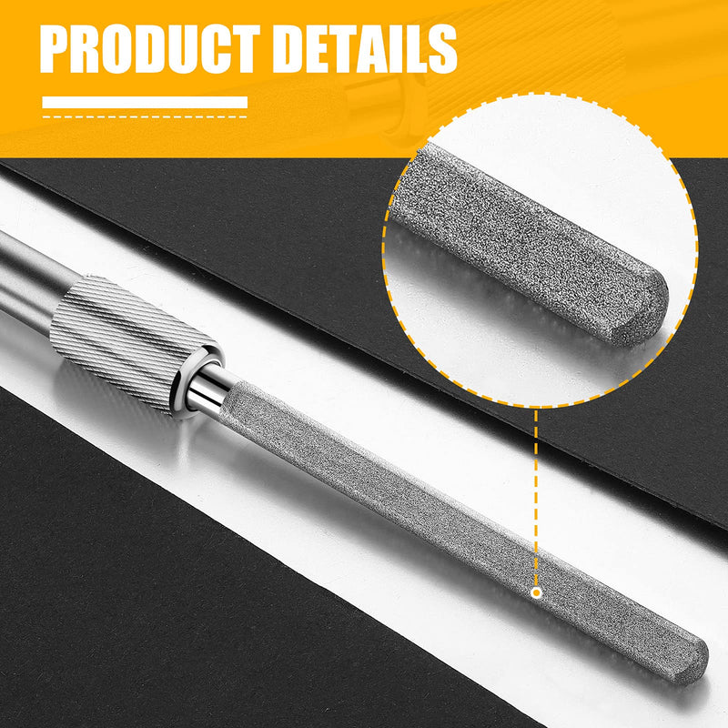 Honoson Diamond Glass File Crystal Repair File Metal Grit Tool Cemented Carbide Metal Grit Tools Crystal Glass Diamond Repair(1 Piece) 1