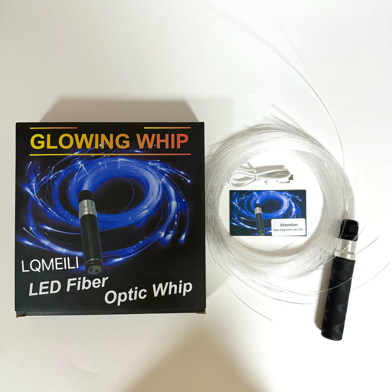 Dance Whip LED Fiber Optic Whip 6ft Rechargeable Pixel Whip with 7 Colors and 4 Glowing Modes,Flow Toy Perfect for Dance, Parties, Gift