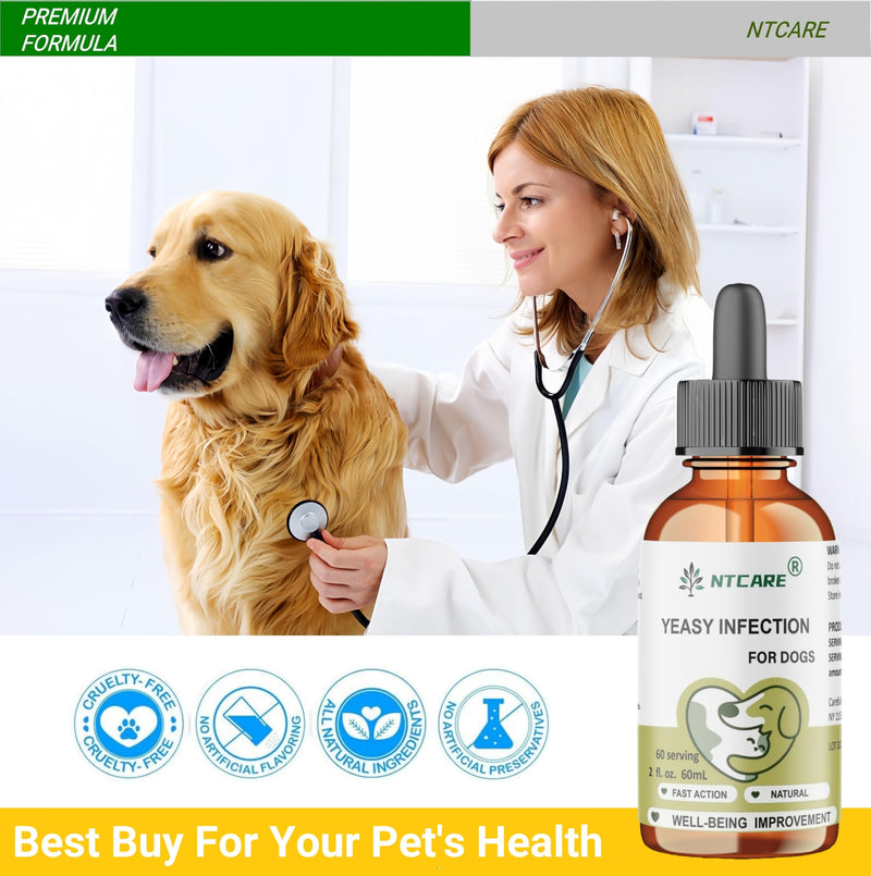 Yeast Infection Treatment for Dogs, Natural Fast Action Formula, 2 fl oz
