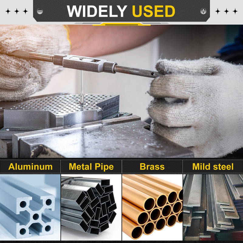 uxcell Hand Bottom Tap 1"-3/8"-6 BSW 2B Thread Bottoming Style Threading Taps High Speed Steel HSS6542 Straight Flutes Screw Tapping Tool