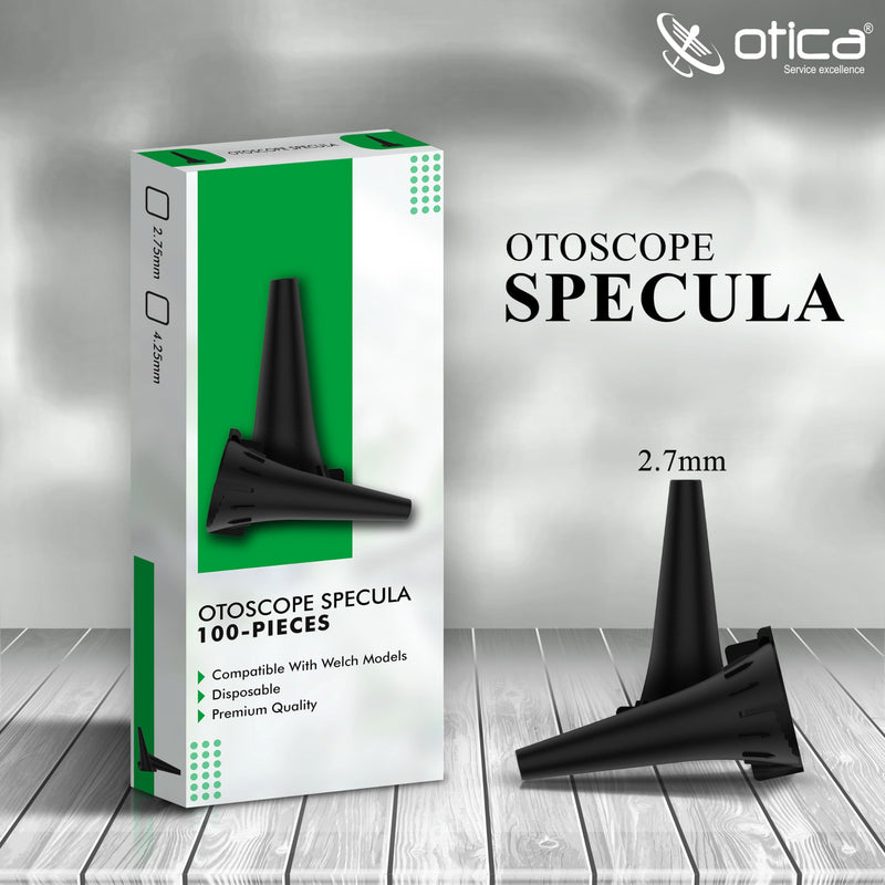 2.75 MM Disposable Ear Specula for Welch Otoscopes Compatible with All otoscopes of WEL ch-Allyn Universal Otoscope Speculums - Bag of 100 psc 2.75 MM 100 Count
