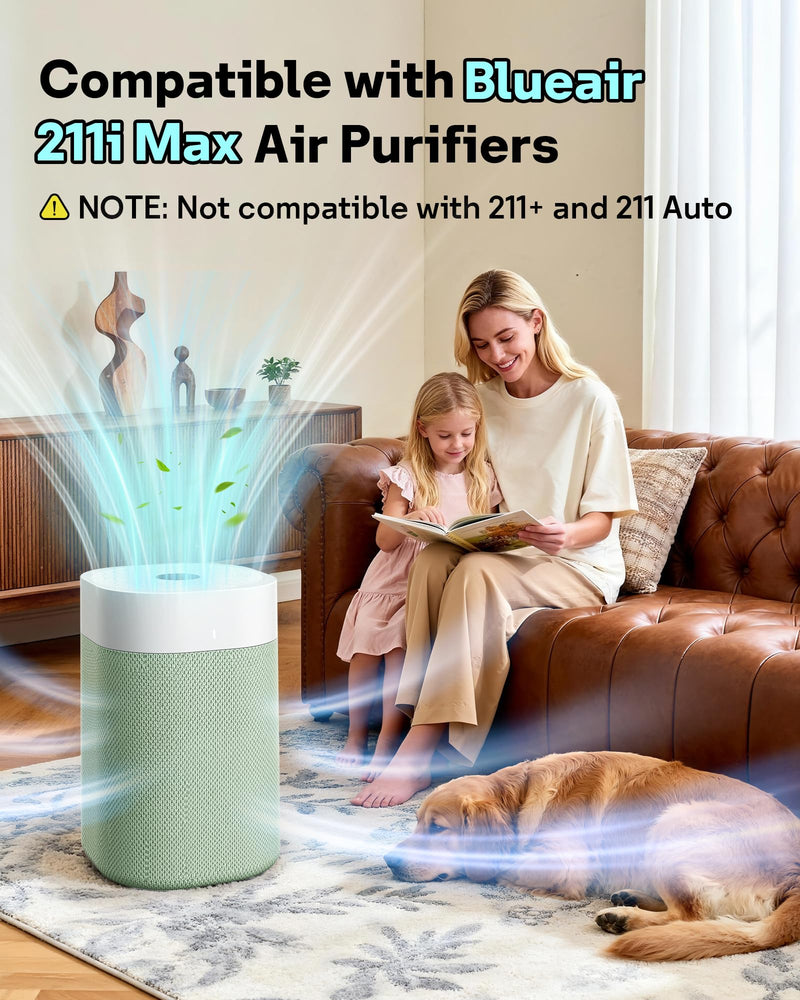 Leemone 211i Max Pre-Filter Replacement for Blueair Blue Pure 211i Max 4 Pack 211i Pre-Filter