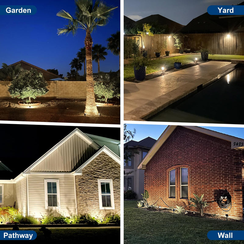 Solar Spot Lights Outdoor,6 Pack/56 LED Outdoor Lights for Yard Waterproof IP68, 4 Lighting Modes Solar Landscape Spotlights, Auto On/Off Solar Powered Flood Lights Garden Pathway,Cool White Cool White 6 pack