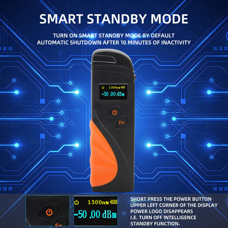 FTTH Mini Clamshell Fiber Cable tester Optical Power Meter KTM50 Power measurement range -50 ~ + 20 dBm