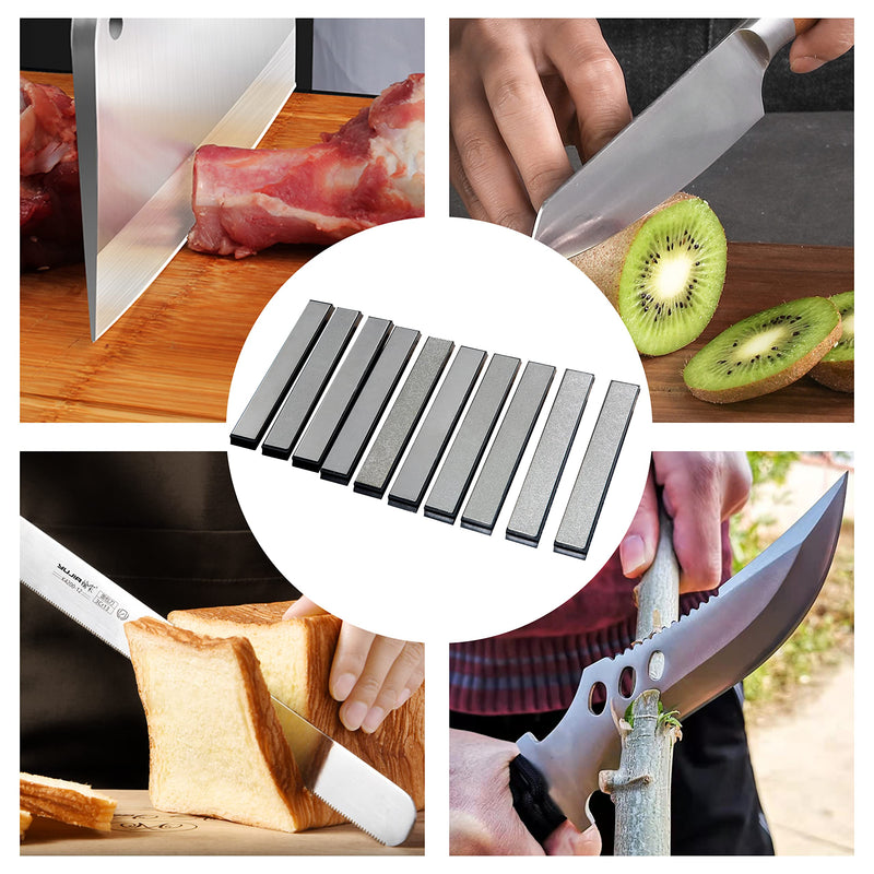 Value pack Diamond Knife Sharpening Stones kit diamond plates Kit Sharpen Knife blades sharp Surface flat Must-haves for Ruixin type sharpeners (#80#200#400#500#600#800#1000#1500#2000#3000) #80#200#400#500#600#800#1000#1500#2000#3000