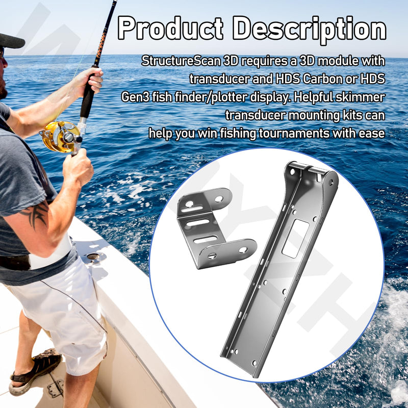 000-12603-001 Transom Mount Bracket Compatible with StructureScan 3D, HD & TotalScan Skimmer Transducers
