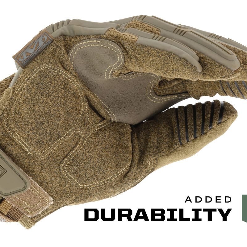 Mechanix Wear: M-Pact Tactical Gloves with Secure Fit, Touchscreen Capable Safety Gloves for Men, Work Gloves with Impact Protection and Vibration Absorption (Brown, Small) Brown