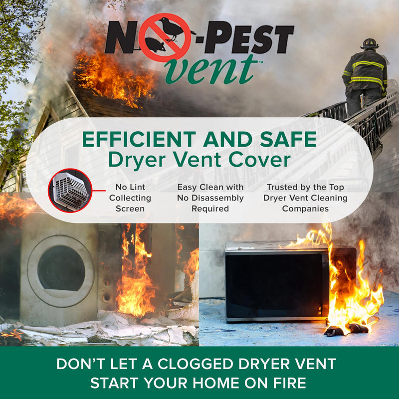 Exclusive Dual Door Dryer Vent Cover Outdoor 4 inch, Made in USA w Highest UV Resistant Plastic in any Outdoor Vent Cover (White, 4 inch W/O Duct Tube) White