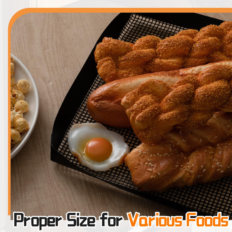 Teenyyou 2 Pcs 13.5 x 11.5 Inch PTFE Mesh Oven Baskets Air Fryer Basket for Oven Non-stick Air Fryer Basket Cooking Trays Replacement for Baking Chips Chicken Wings Bread Heating 11.5 x 13.5 Inch