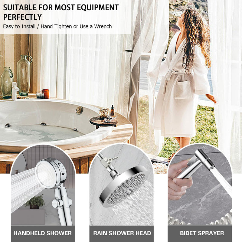 [2 Pack] Shower Head Shut Off Valve,304 Stainless Steel Mini Ball Valve NPT Thread(1/2"),Shower Head Flow Control Valve 2 Pack 1/2"