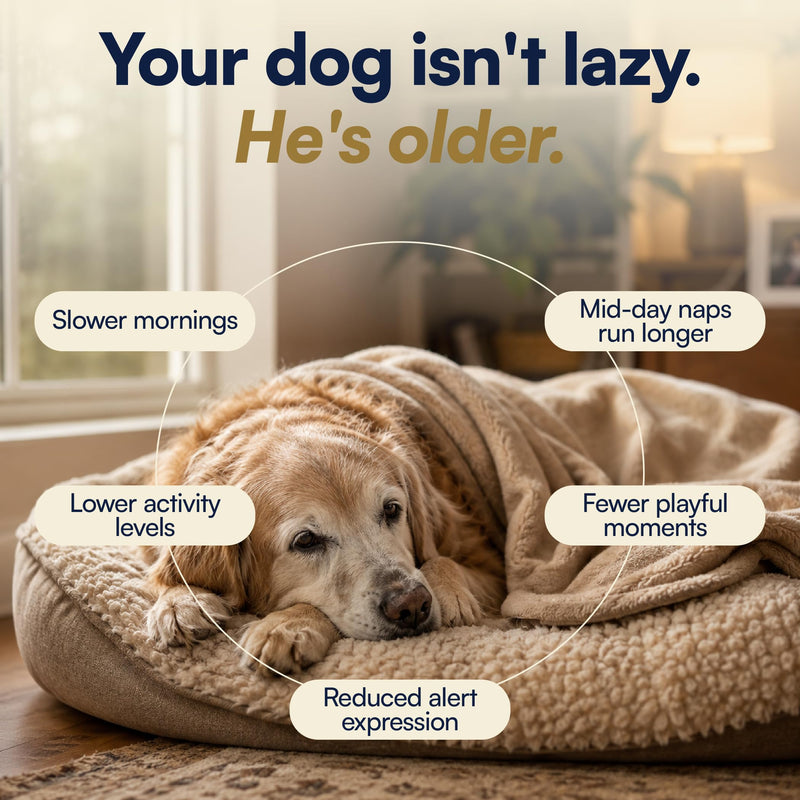 NAD+ Precursor Senior Dog Supplement - Cognitive & Longevity - NMN Alternative Powder with 200mg Nicotinamide Riboside (NR) and 1,500mg Hydrolyzed Collagen - Made in USA, 30 Scoops, Up to 60 Days