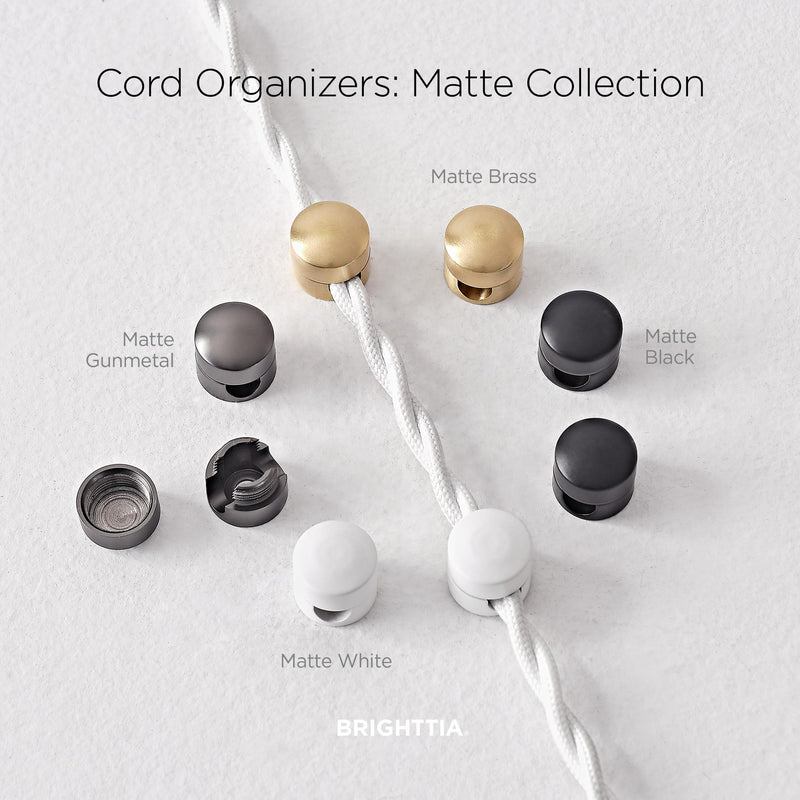 Cable Clips - Premium Brass Cord Management for Home, Office & Car - Multipurpose Wire Holder Organizer - Sleek & Durable Design - Ideal Gift for Men, Women & Students - 4-Pack (Matte Brass) Matte Brass