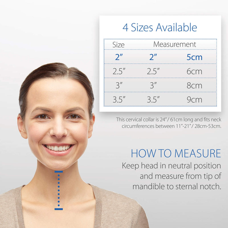 Core Products Soft Foam Cervical Collar Neck Support Brace, Helps Stabilize Vertebrae & Relieve Spinal Pressure for Men & Women - Black, Small Fits (1.8-2.2 inch) Height 2 Inch - NewNest Australia